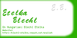 etelka blechl business card